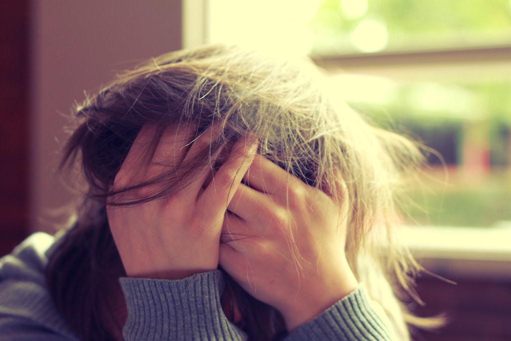 woman with stress